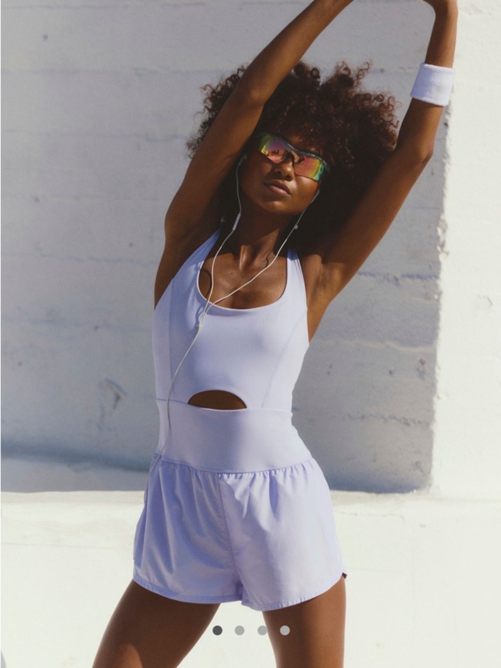 FP Movement by Free People Lilac Righteous Runsie Active Romper